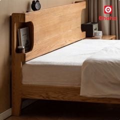 Giường ngủ gỗ tự nhiên cao cấp OHAHA - GGTN016