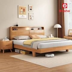 Giường ngủ gỗ tự nhiên cao cấp OHAHA - GGTN018