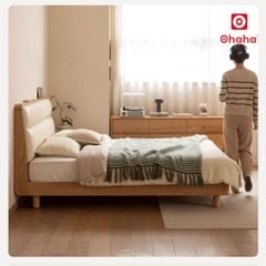 Giường Ngủ Gỗ Tự Nhiên Tần Bì Ash Bọc Nệm Cao Cấp OHAHA - GGTN020