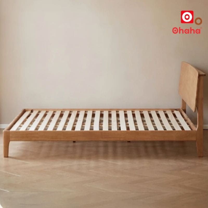Giường ngủ gỗ tự nhiên cao cấp OHAHA - GGTN022