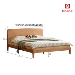 Giường ngủ gỗ tự nhiên cao cấp OHAHA - GGTN022