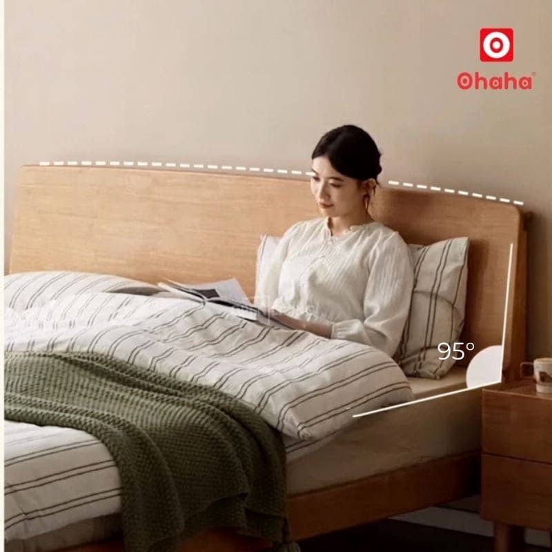 Giường ngủ gỗ tự nhiên cao cấp OHAHA - GGTN022