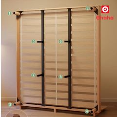 Giường ngủ gỗ tự nhiên cao cấp OHAHA - GGTN025