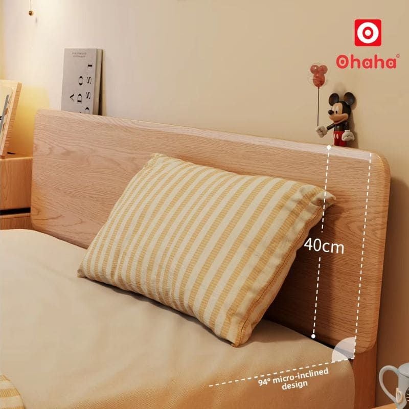 Giường ngủ gỗ tự nhiên cao cấp OHAHA - GGTN025