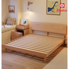 Giường ngủ gỗ tự nhiên cao cấp OHAHA - GGTN025