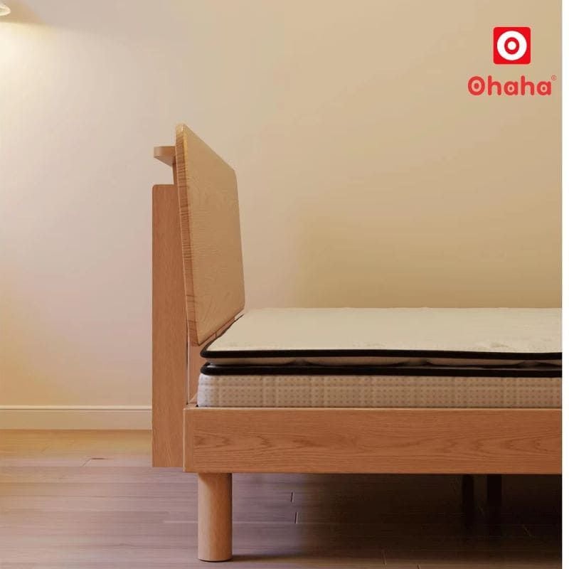 Giường ngủ gỗ tự nhiên cao cấp OHAHA - GGTN025