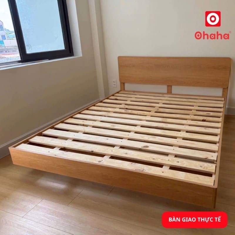 Giường ngủ gỗ tự nhiên cao cấp OHAHA - GGTN025