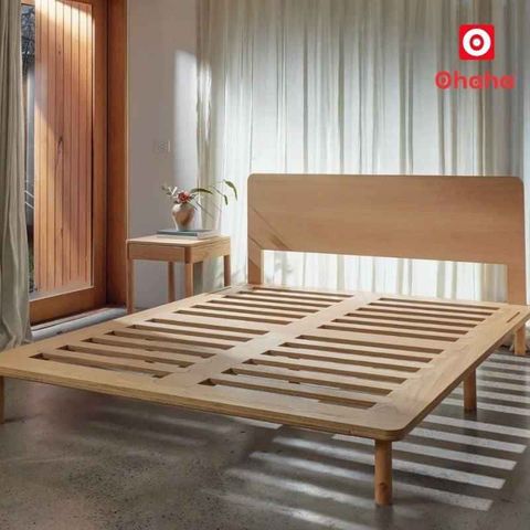 Giường ngủ gỗ Polywood cao cấp OHAHA - GGTN028