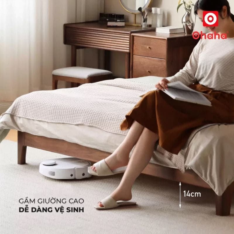 Giường ngủ gỗ tự nhiên cao cấp OHAHA - GGTN024