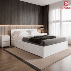 Giường ngủ gỗ công nghiệp hiện đại phong cách Bắc Âu OHAHA - GC081