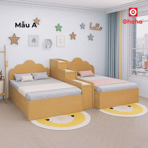 Giường ngủ hiện đại cho bé hình đám mây OHAHA - GTE020