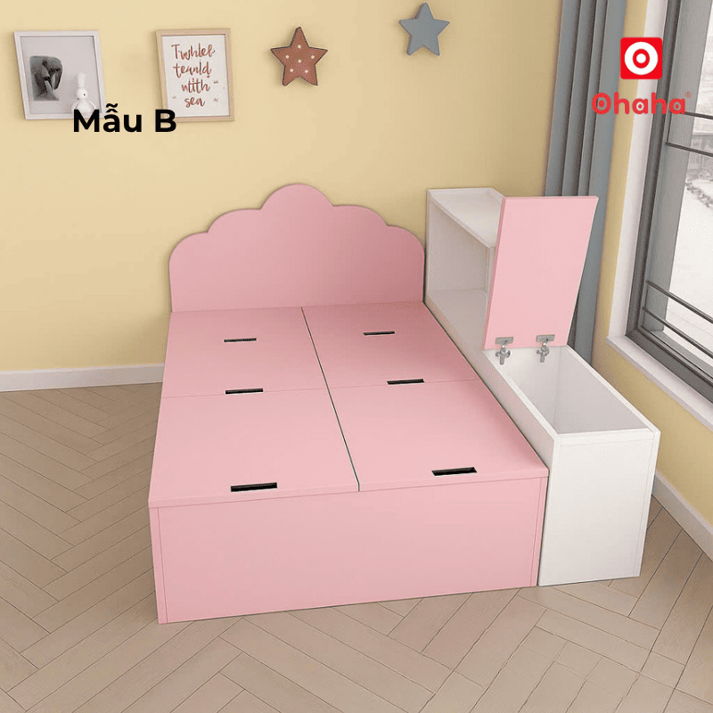 Giường ngủ hiện đại cho bé hình đám mây OHAHA - GTE020