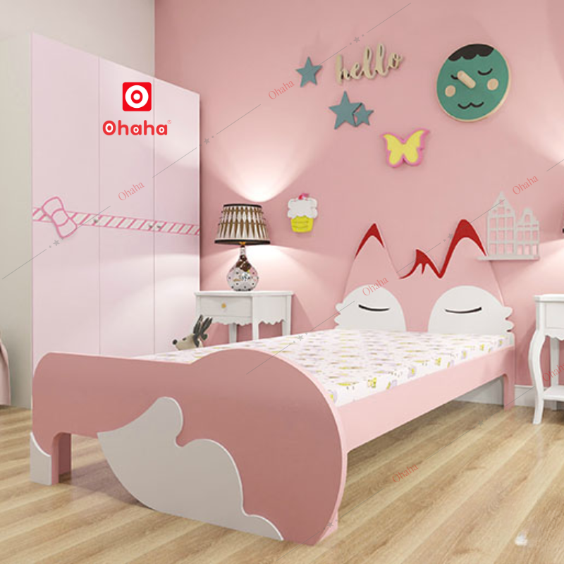 Giường ngủ hiện đại hình chú cáo cho bé - GTE019