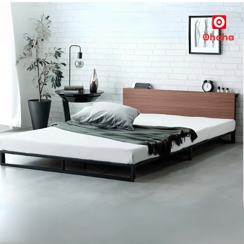 Giường ngủ hiện đại khung sắt OHAHA - GC070