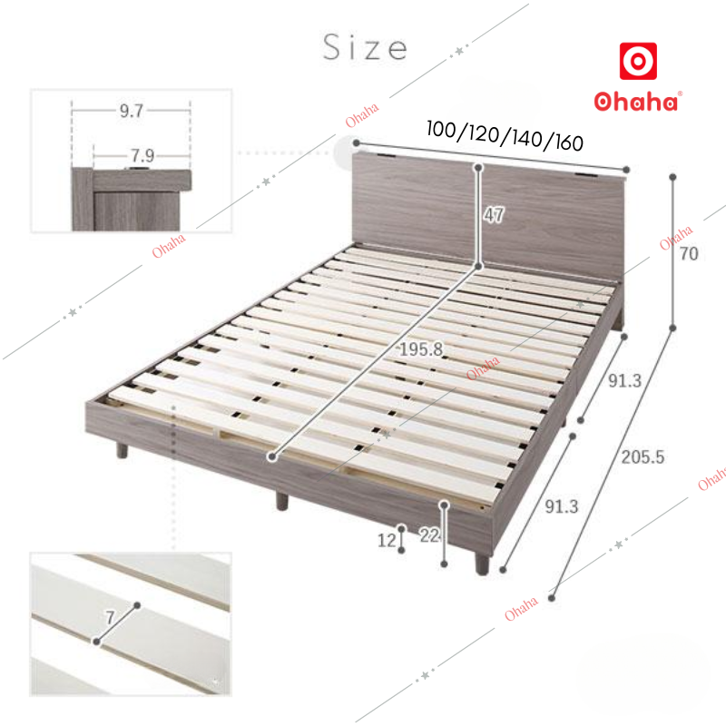 Giường ngủ hiện đại OHAHA - GC066