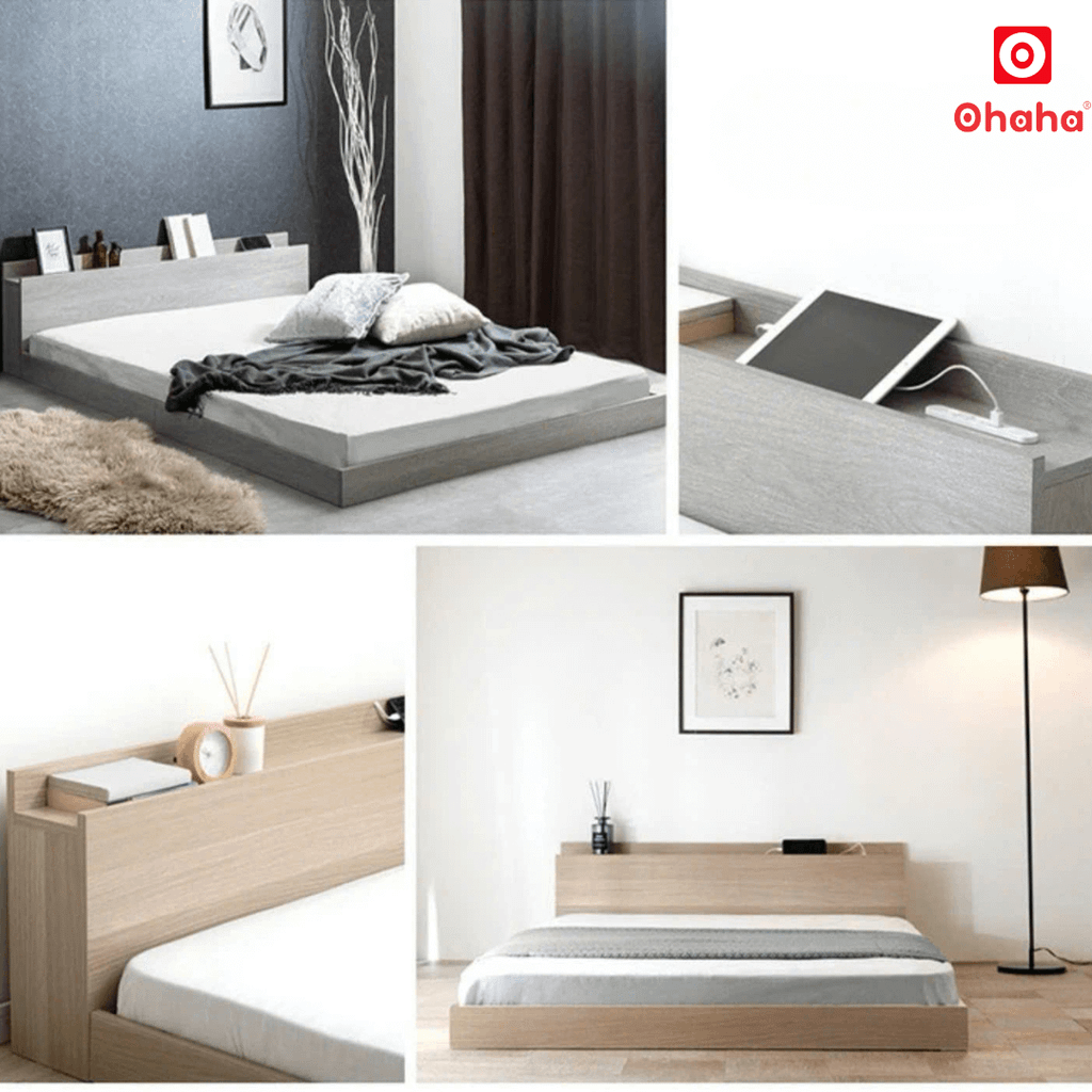 Giường ngủ gỗ cao cấp hiện đại OHAHA - GC071