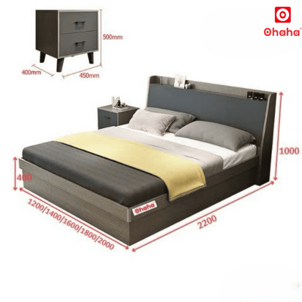 Giường Ngủ Hiện Đại Ohaha OHAHA - GHĐ001