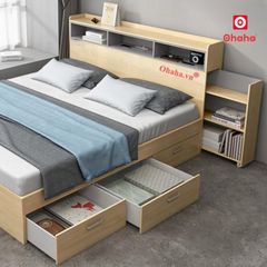 Giường ngủ gỗ công nghiệp cao cấp OHAHA  - GC034