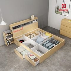 Giường ngủ gỗ công nghiệp cao cấp OHAHA  - GC034