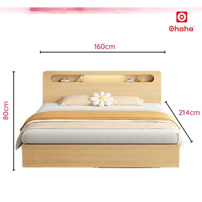 Giường ngủ gỗ hiên đại OHAHA  - GC060