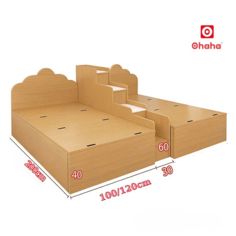 Giường ngủ hiện đại cho bé hình đám mây OHAHA - GTE020