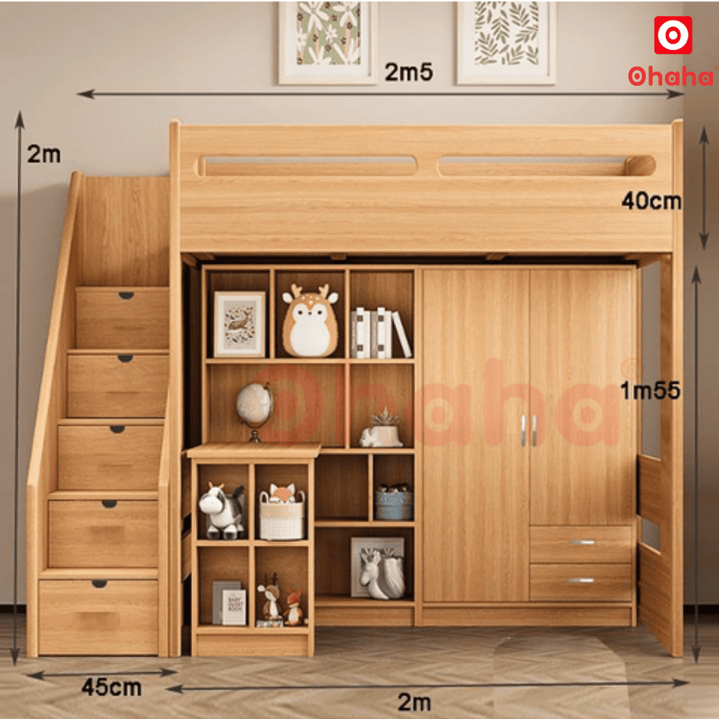 Giường tầng thông minh cao cấp Ohaha - GTCC015