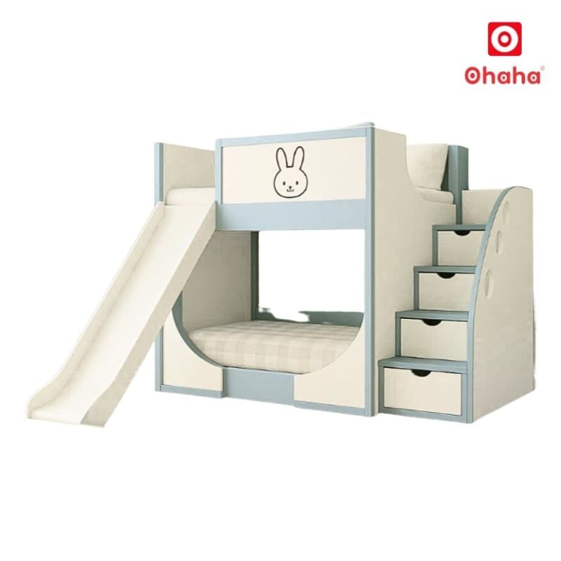 Giường tầng cho bé hiện đại có cầu tuột OHAHA - GTHĐ038
