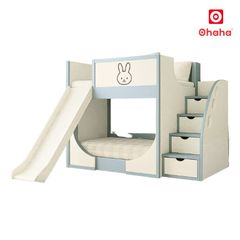 Giường tầng cho bé hiện đại có cầu tuột OHAHA - GTHĐ038