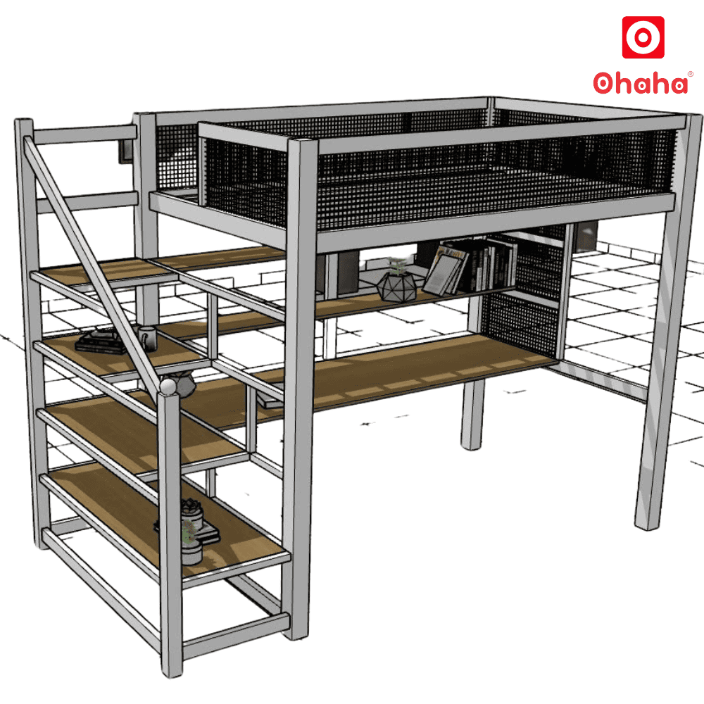 Giường tầng hiện đại khung sắt cao cấp OHAHA - GTS055