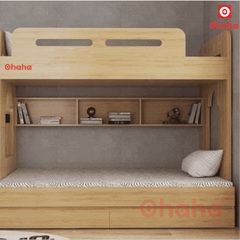 Giường tầng thông minh hiện đại Ohaha kèm cầu thang hộc kéo - GTHĐ008