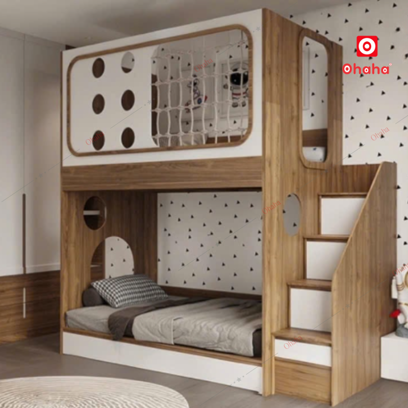 Giường tầng hiện đại đan lưới Ohaha - GTHĐ035