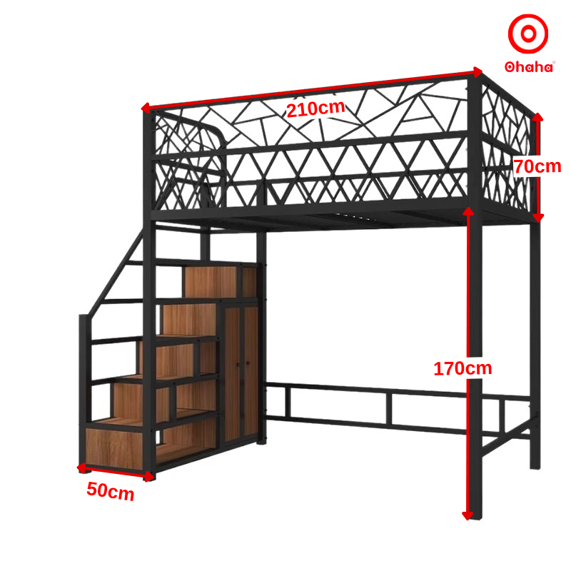 Giường tầng thông minh khung sắt Ohaha - GTS030