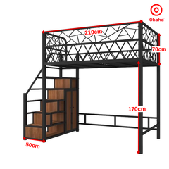 Giường tầng thông minh khung sắt Ohaha - GTS030