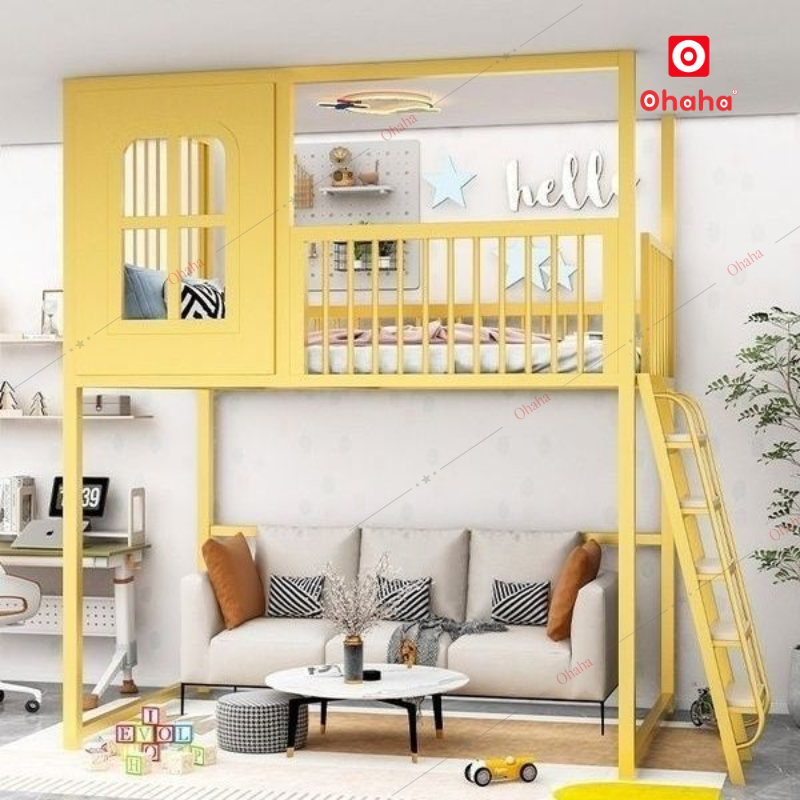 Giường tầng thông minh khung sắt Ohaha - GTS049
