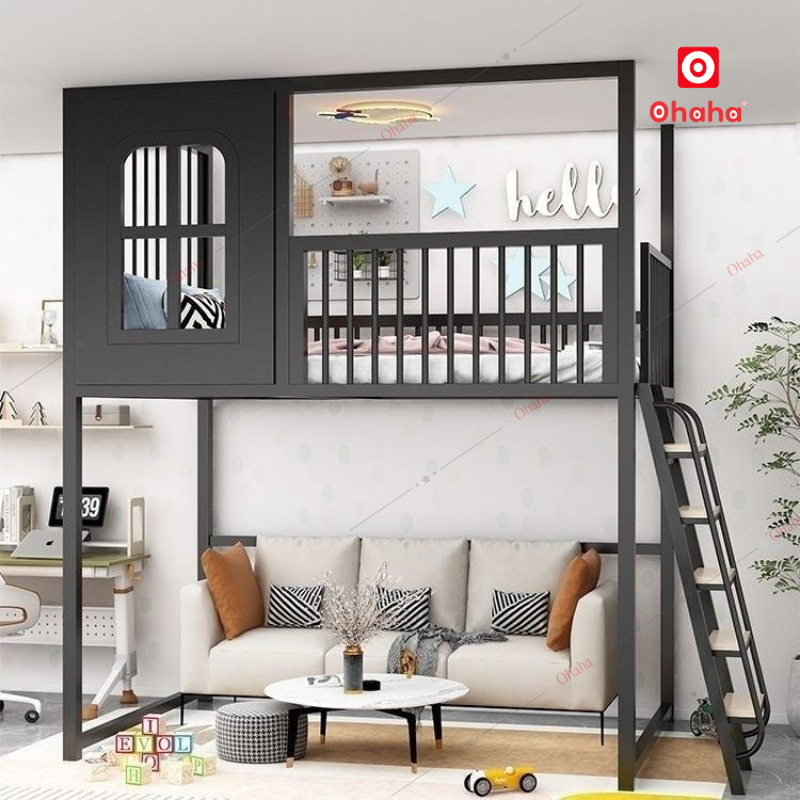 Giường tầng thông minh khung sắt Ohaha - GTS049