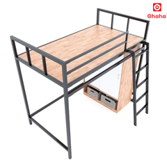 Giường Tầng Thông Minh Khung Sắt Gỗ Cao Su OHAHA - GTS053