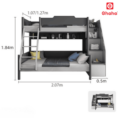 Giường tầng thông minh đa năng Ohaha 3 tầng - GTĐN002
