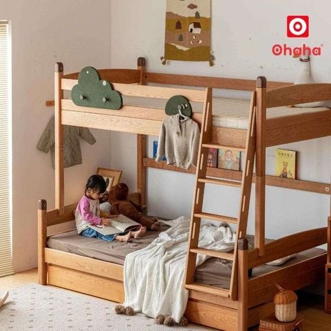 Giường tầng thông minh đám mây dễ thương cho bé OHAHA - GTTM082