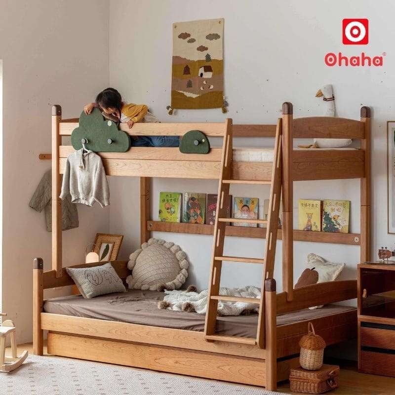 Giường tầng thông minh đám mây dễ thương cho bé OHAHA - GTTM082
