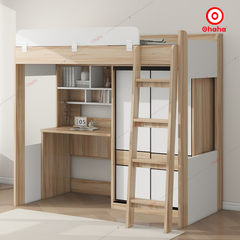 Giường tầng thông minh Ohaha kết hợp tủ áo và bàn học - GTTM048