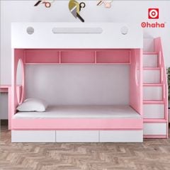 Giường tầng thông minh hiện đại Ohaha kèm cầu thang hộc - GTTM049