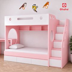 Giường tầng thông minh hiện đại Ohaha kèm cầu thang hộc - GTTM049