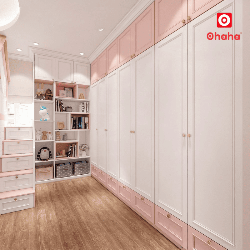 Giường tầng thông minh hiện đại hình ngôi nhà cho bé OHAHA - GTTM077