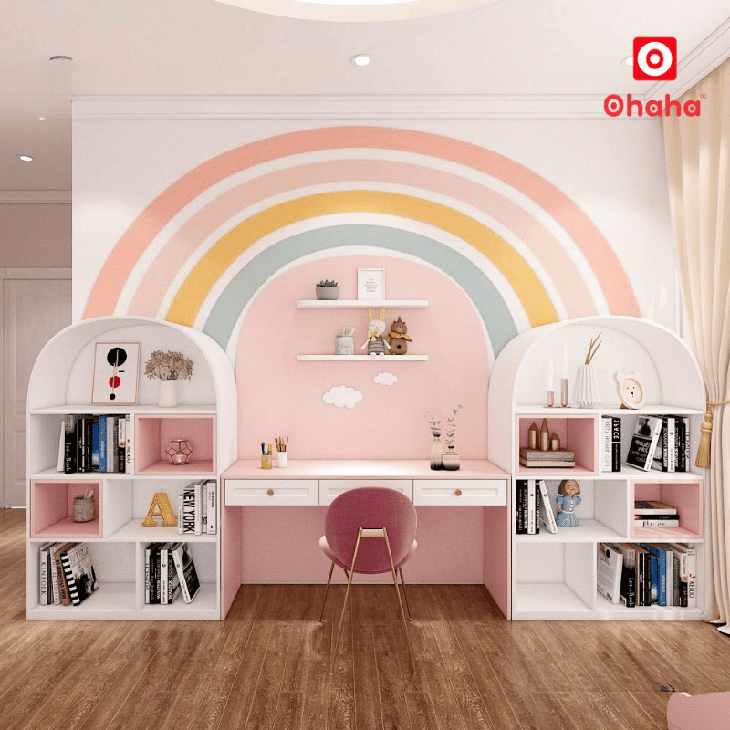 Giường tầng thông minh hiện đại hình ngôi nhà cho bé OHAHA - GTTM077