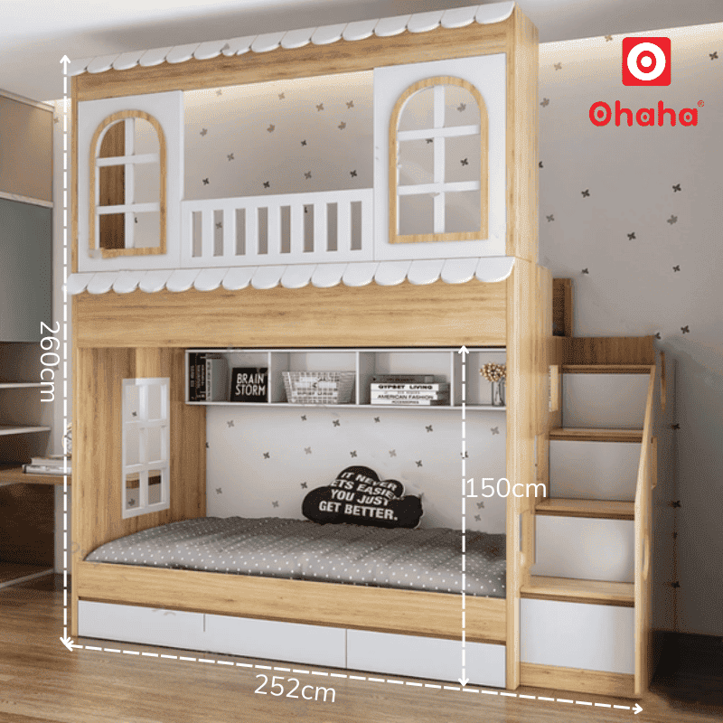 Giường tầng thông minh hiện đại OHAHA - GTTM059