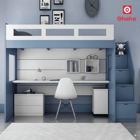Giường tầng thông minh kết hợp bàn làm việc hiện đại OHAHA - GTTM078