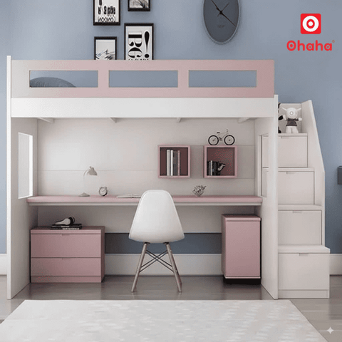 Giường tầng thông minh kết hợp bàn làm việc hiện đại OHAHA - GTTM078