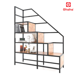 Giường Tầng Thông Minh Khung Sắt Gỗ Cao Su OHAHA - GTS057