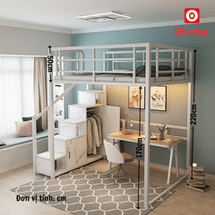 Giường Tầng Thông Minh Khung Sắt OHAHA - GTS050