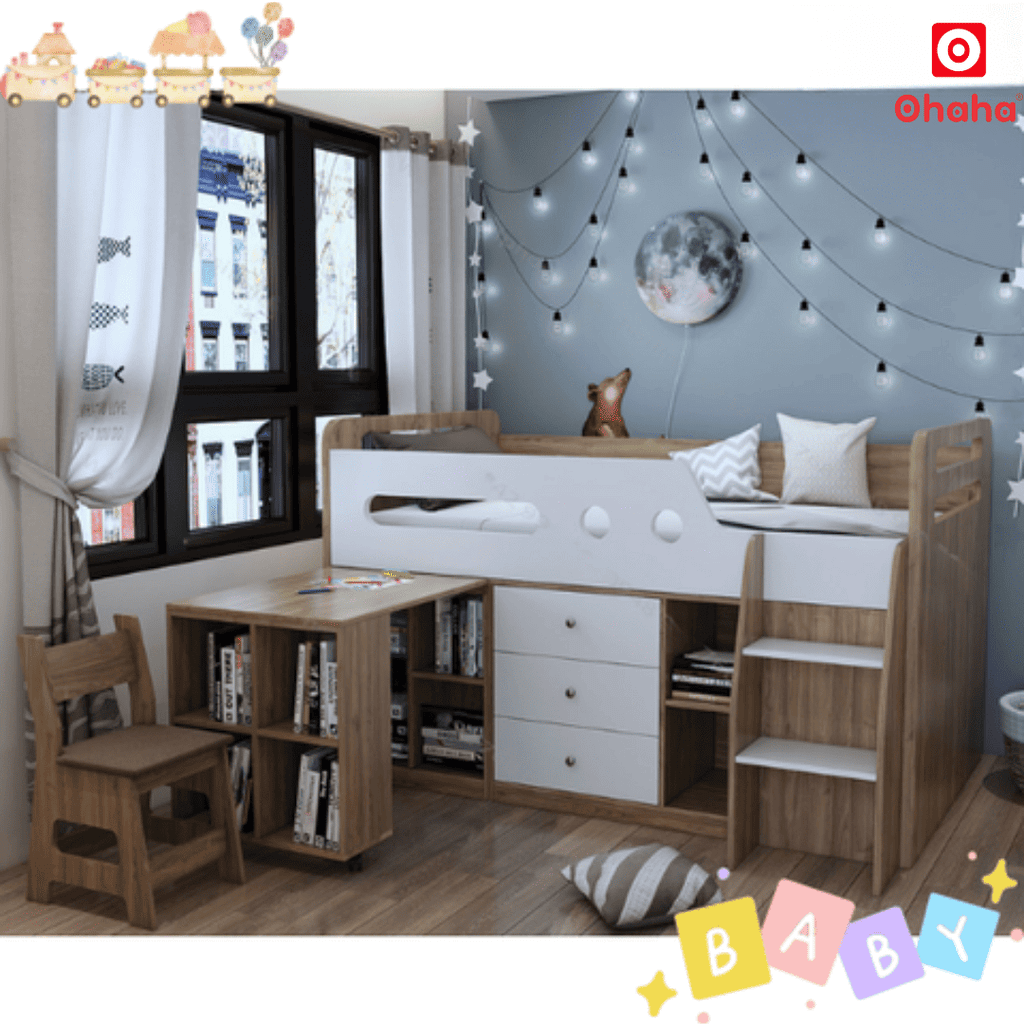 Giường tầng thông minh đa năng Ohaha - GTĐN005